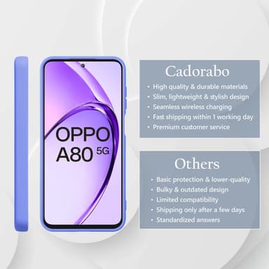 Oppo A80 deksel case cover (lilla)