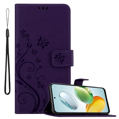 Honor 200 Smart lommebokdeksel Blomster (Lilla)