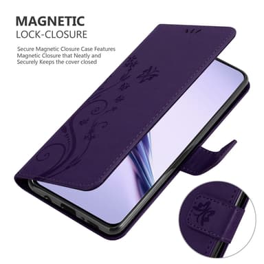 Realme 13 Pro 5G lommebokdeksel Blomster (Lilla)