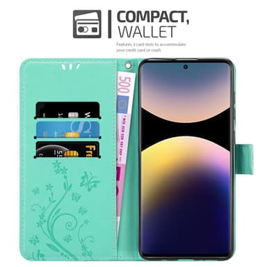 Xiaomi RedMi Note 14 Pro 4G lommebokdeksel Blomster