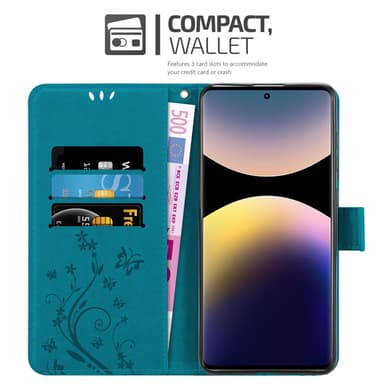 Xiaomi RedMi Note 14 Pro 4G lommebokdeksel Blomster