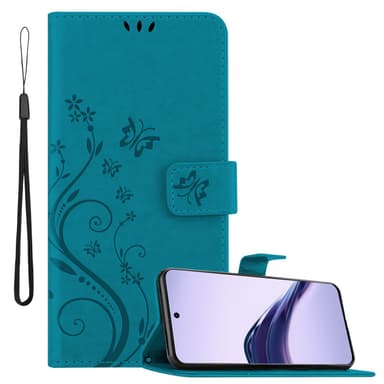 Realme 13 Pro 5G lommebokdeksel Blomster (Blå)