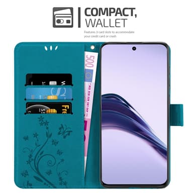 Realme 13 Pro 5G lommebokdeksel Blomster (Blå)