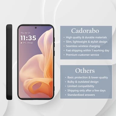 Motorola Moto G85 deksel case cover (svart)