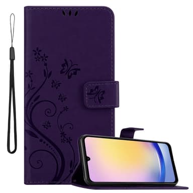 Samsung Galaxy A26 lommebokdeksel Blomster (Lilla)