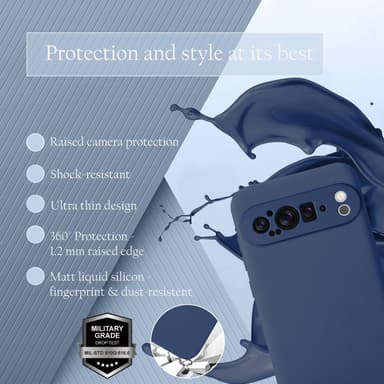 Google Pixel 9 PRO XL deksel case cover (blå)