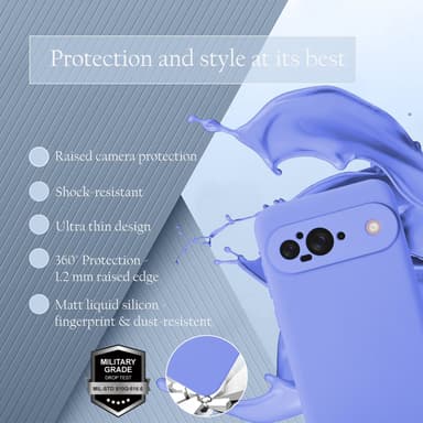 Google Pixel 9 deksel case cover (lilla)