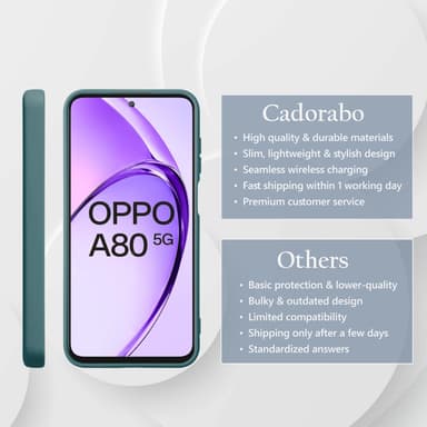 Oppo A80 deksel case cover (grønn)