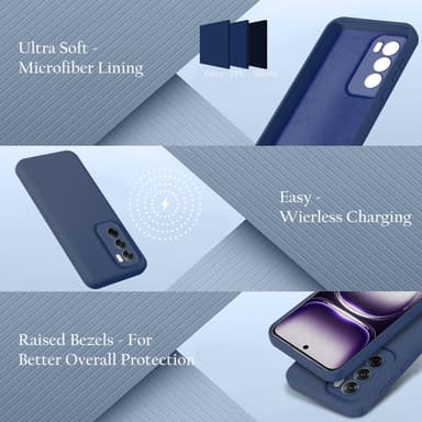 Oppo Reno 12 deksel case cover (blå)