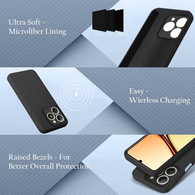 Realme C61 / C63 deksel case cover (svart)