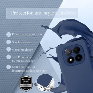 Xiaomi Redmi Note 14 Pro 5G deksel case cover (blå)