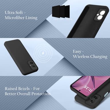 Motorola Moto G55 deksel case cover (svart)