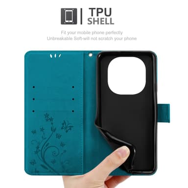 Xiaomi RedMi Note 14 Pro 5G lommebokdeksel Blomster