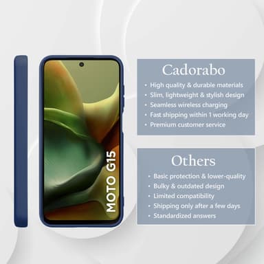 Motorola Moto G15 deksel case cover (blå)