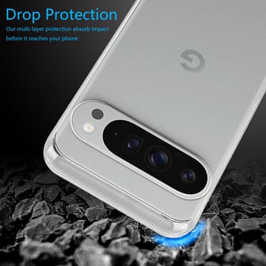 Google Pixel 9 PRO XL deksel case cover (Gjennomsiktig)