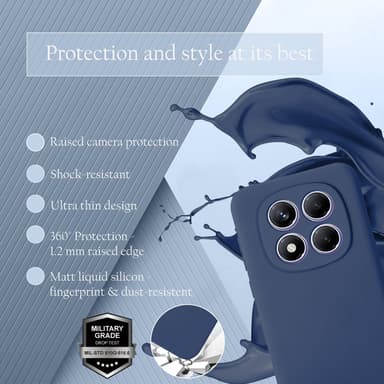 Xiaomi Redmi Note 14 Pro 4G deksel case cover (blå)