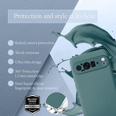 Google Pixel 9 PRO XL deksel case cover (grønn)
