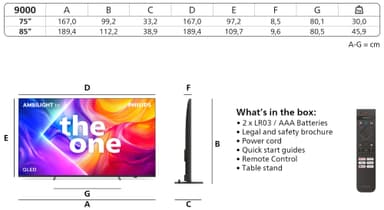 Philips 85” The One PUS9000 4K QLED Smart-TV (2025)