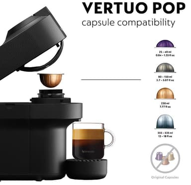 Nespresso Vertuo Pop Iced verdipakke fra DeLonghi ENV90.B (sort)