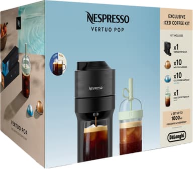 Nespresso Vertuo Pop Iced verdipakke fra DeLonghi ENV90.B (sort)