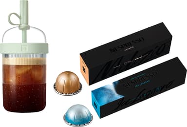 Nespresso Vertuo Pop Iced verdipakke fra DeLonghi ENV90.B (sort)