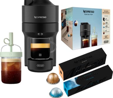 Nespresso Vertuo Pop Iced verdipakke fra DeLonghi ENV90.B (sort)