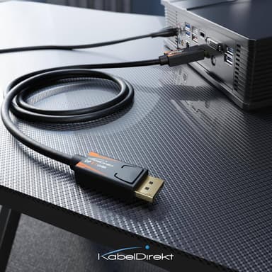DisplayPort 2.1 kabel 5m DP80 UHBR20 80Gbps 16/10/8K60Hz 4K165/144Hz DSC1.2a HDR HDCP2.2 FreeSync G-Sync