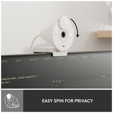 Logitech Brio 300 webkamera (hvit)