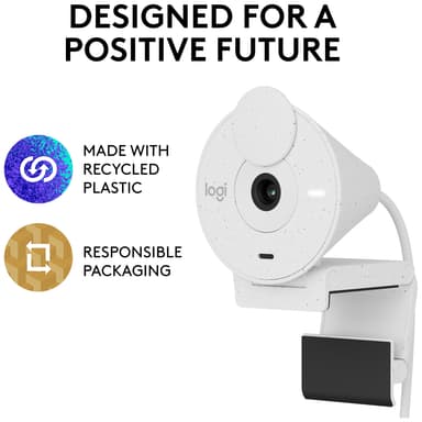 Logitech Brio 300 webkamera (hvit)