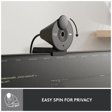 Logitech Brio 300 webkamera (sort)