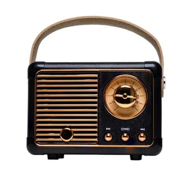 Denver Retro Bluetooth-høyttaler BTP-203B med 30 W maks effekt og Bluetooth 5.0 - Svart