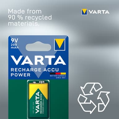 Varta Power 9V 200Mah batteri (1-pakk)