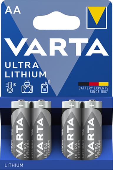 Varta Ultra Lithium AA batterier (4-pakning)