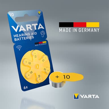 Varta 10 batteri for høreapparat 7042214 (6-pakning)