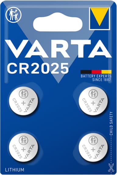 Varta CR 2025 batteri (4-pakk)