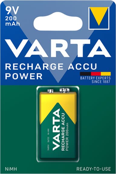 Varta Power 9V 200Mah batteri (1-pakk)