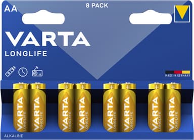Varta Longlife AA batteri (8pk.)