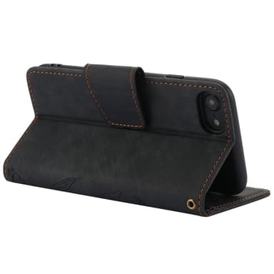 For iPhone 16e Etui Sommerfugl Blomst Ripebestandig Telefondeksel
