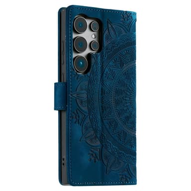 For Samsung Galaxy S25 Ultra Lommebok Deksel Shell Mandala Blomstermønster