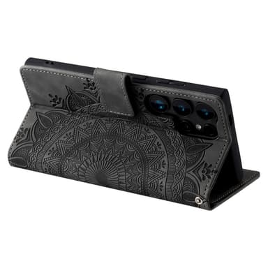 For Samsung Galaxy S25 Ultra Lommebok Deksel Shell Mandala Blomstermønster