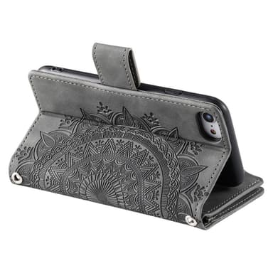 For iPhone 16e  Lommebok Deksel Shell Mandala Blomstermønster