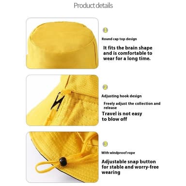 Lue Sun Hat Mesh Cap med bred kant - Lilla