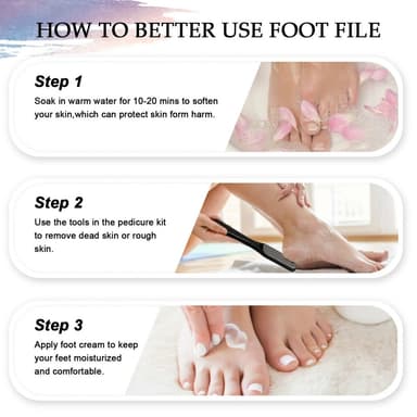 10 stk/sett Fotpleie Pedikyr Callus Dead Skin Remover Fotfil Fjerning av hard hud