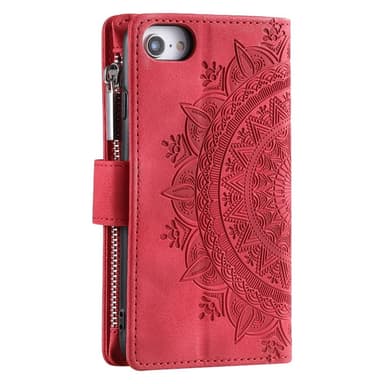 For iPhone 16e  Lommebok Deksel Shell Mandala Blomstermønster