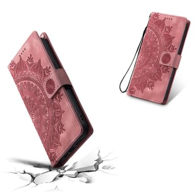 For Samsung Galaxy S25 Ultra Lommebok Deksel Shell Mandala Blomstermønster