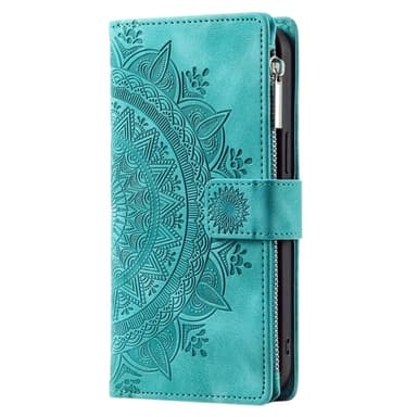 For iPhone 16e  Lommebok Deksel Shell Mandala Blomstermønster