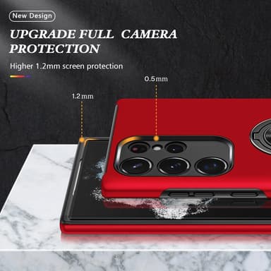 Til Samsung Galaxy S25 Ultra Hybrid Deksel Med Fingerring