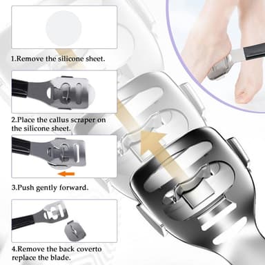 10 stk/sett Fotpleie Pedikyr Callus Dead Skin Remover Fotfil Fjerning av hard hud