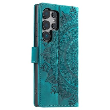For Samsung Galaxy S25 Ultra Lommebok Deksel Shell Mandala Blomstermønster