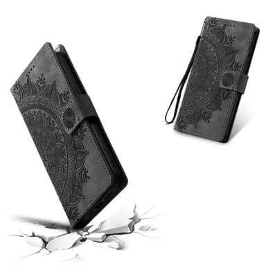For Samsung Galaxy S25 Ultra Lommebok Deksel Shell Mandala Blomstermønster